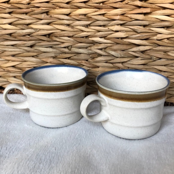 Mikasa Other - Vintage 1973 Stoneware Mugs Mikasa Blue Hill